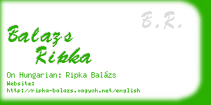balazs ripka business card